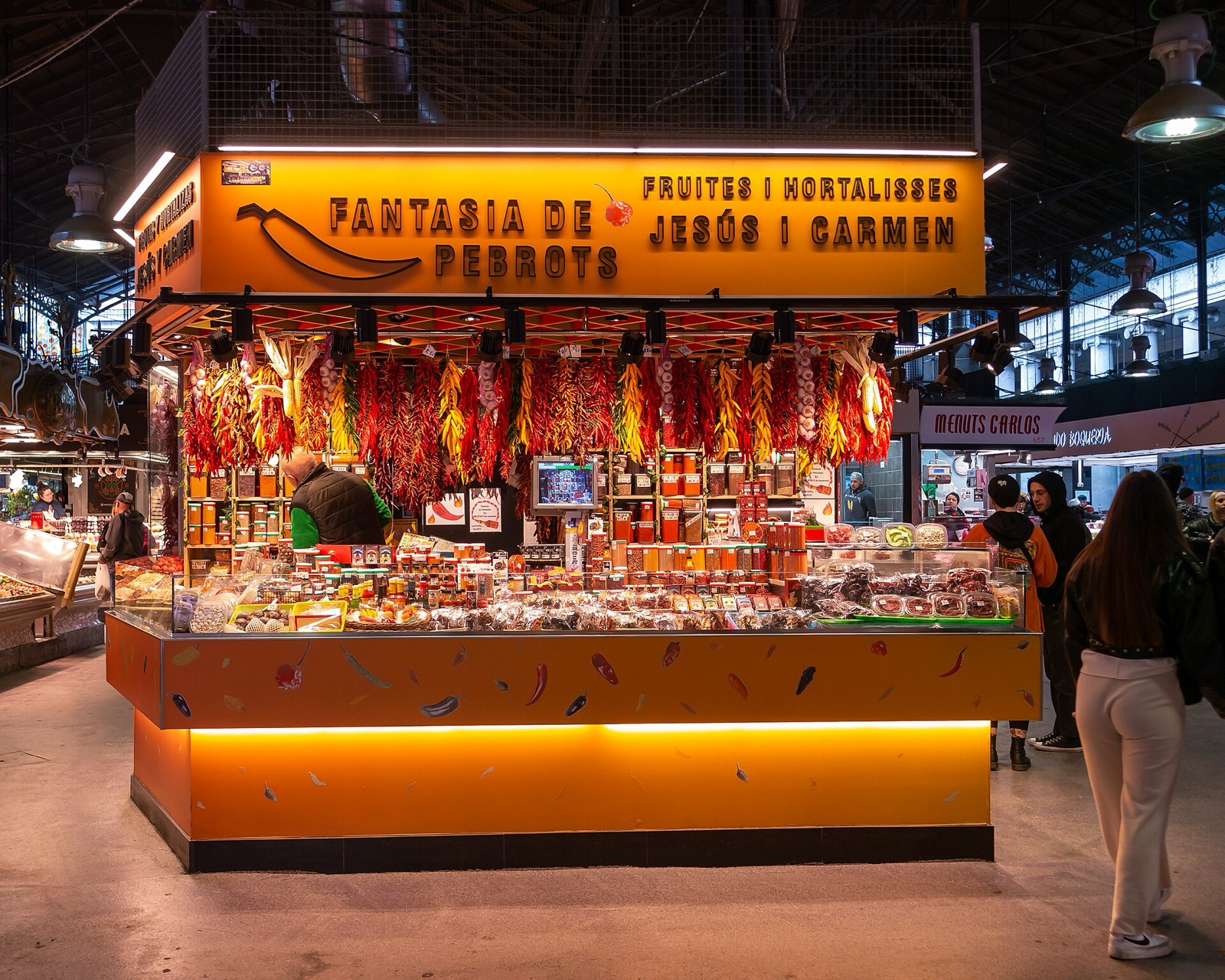 Trh La Boqueria v Barcelone