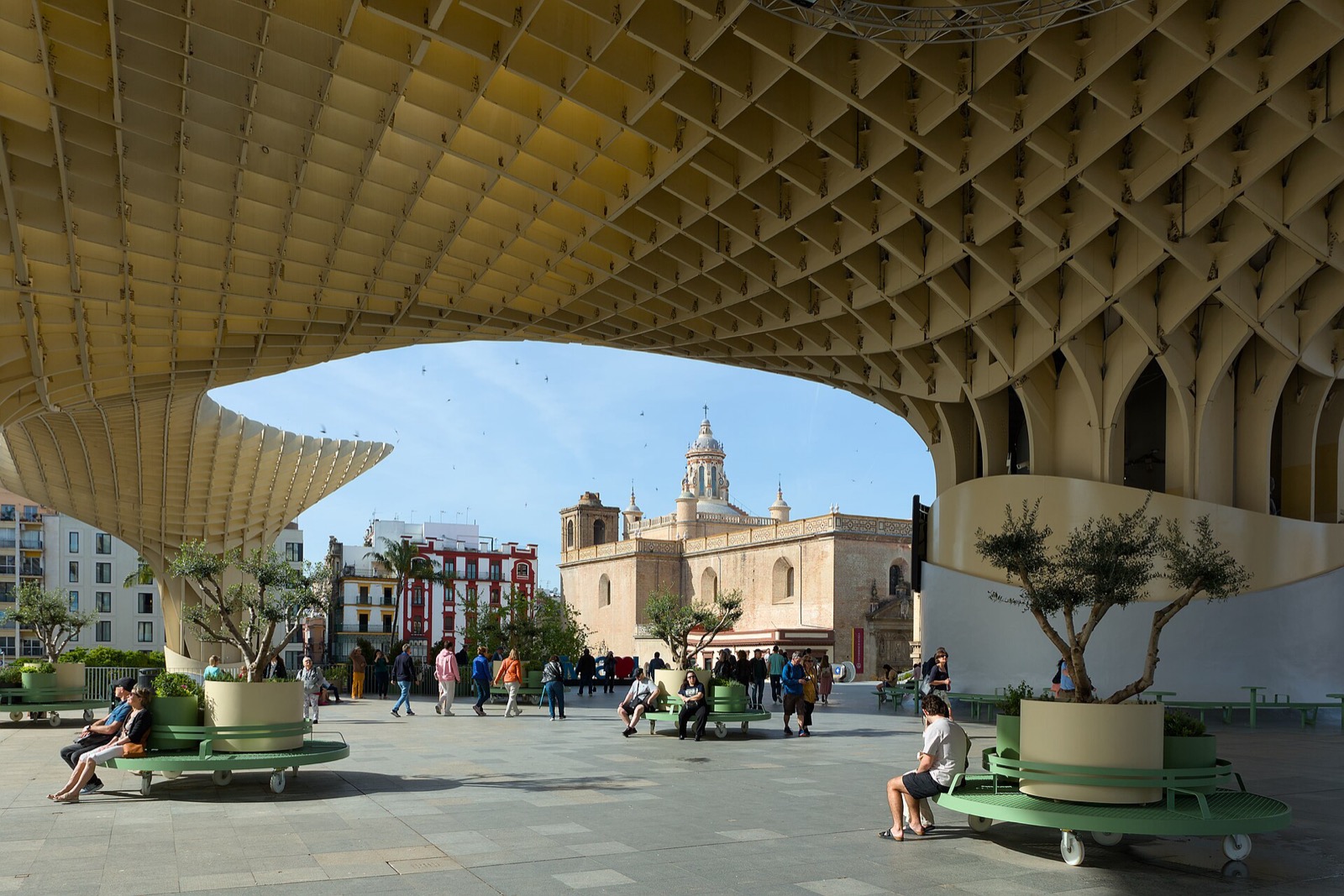 Drevená stavba Metropol Parasol v Seville