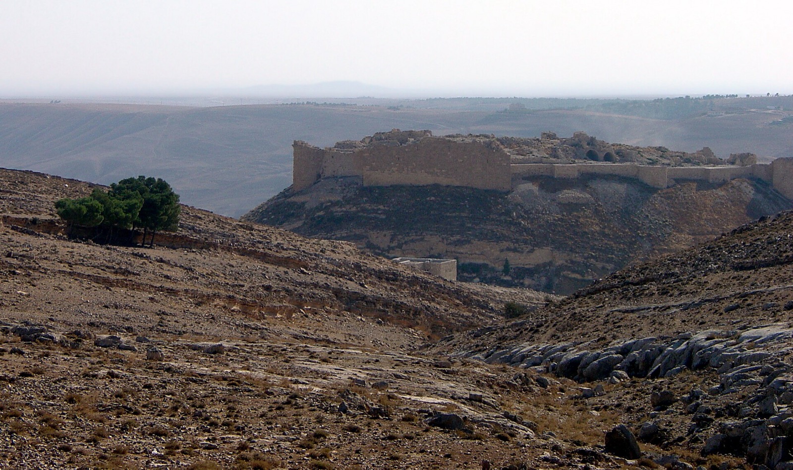 Hrad Shobak (Montréal) na kopci