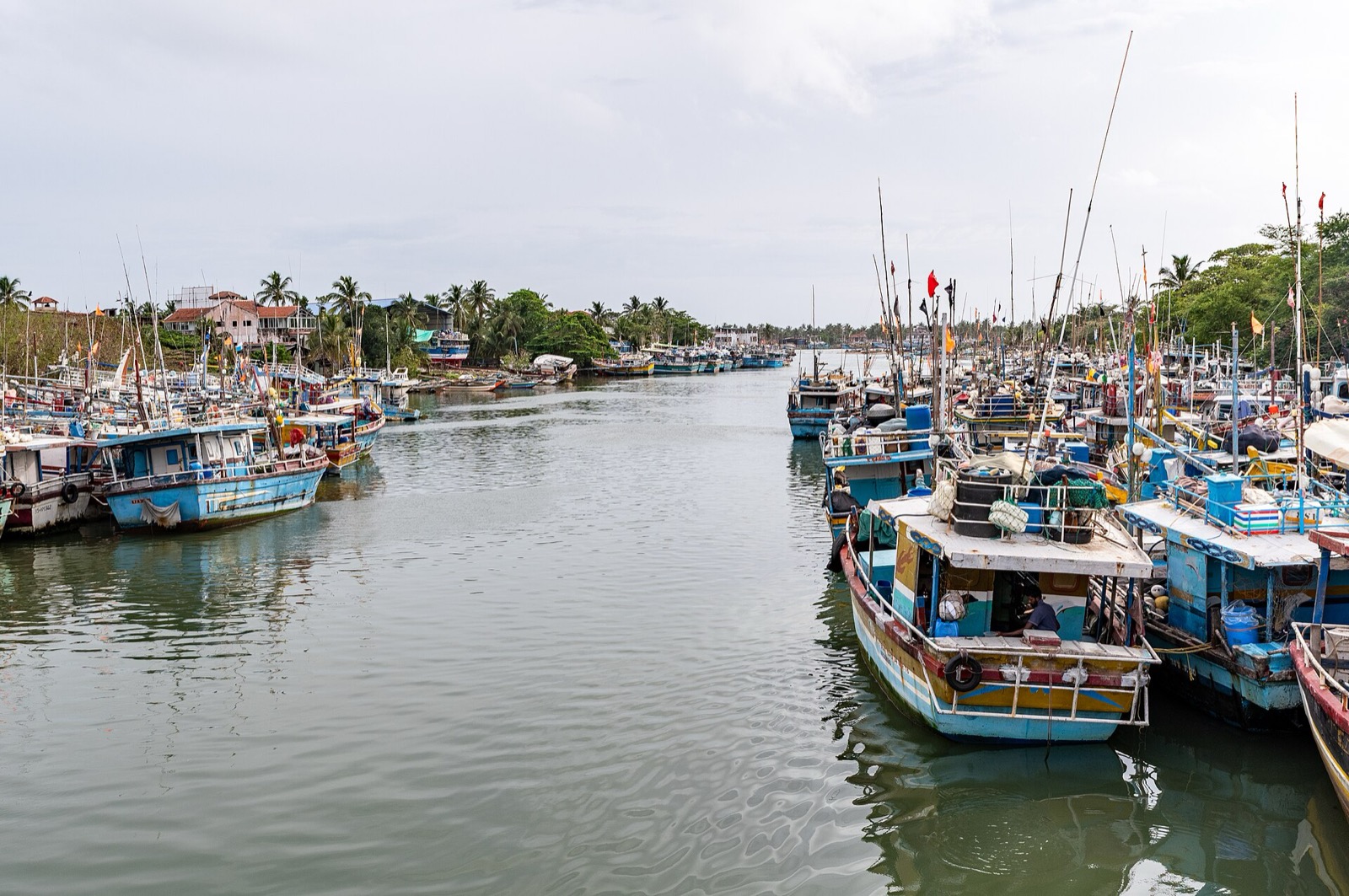 Rybárske lode v lagúne Negombo