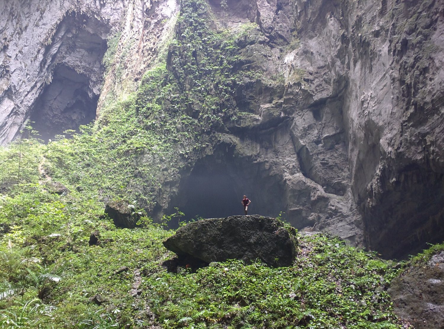 Prepadlisko s džungľou v jaskyni Son Doong