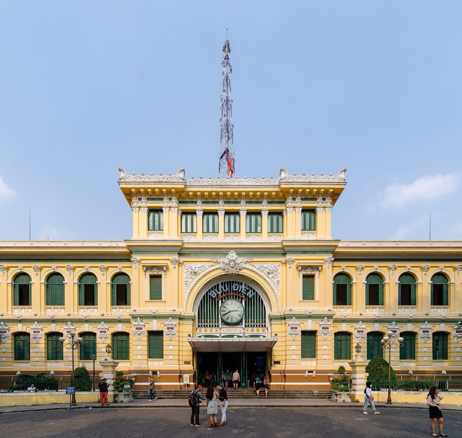 Fasáda Hlavnej pošty v Saigone